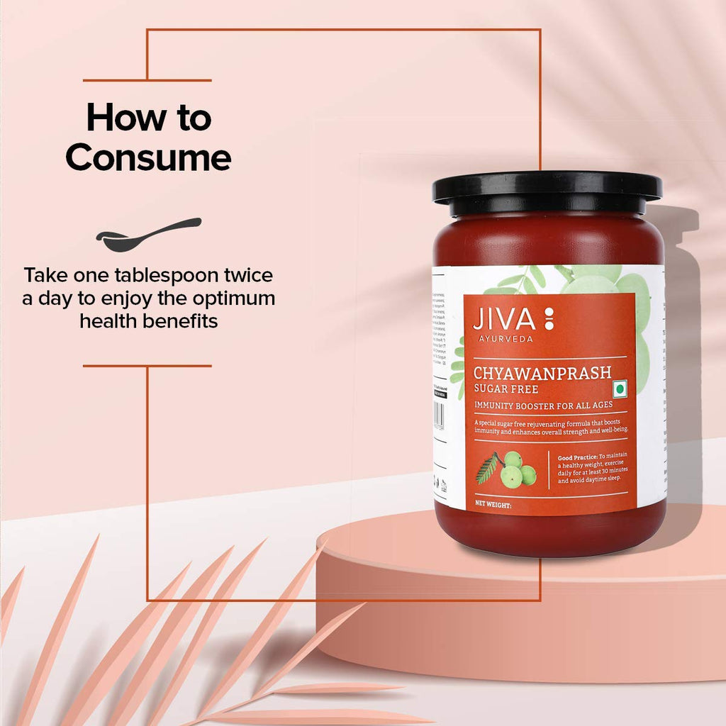 Jiva Sugar-Free Chyawanprash 1 Kg | Boosts Stamina, Immunity and Strength | Made with Traditional Ayurvedic Process (Pack Of 1)