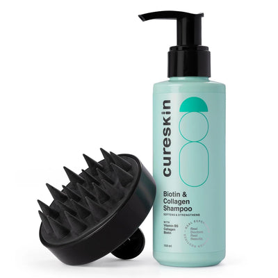 Cureskin Head Massager with Medical-Grade Silicone Bristles | Hair Massager for Hair Growth | Scalp Massager Shampoo Hair Brush, Exfoliating, Oil Massage, Anti-Dandruff