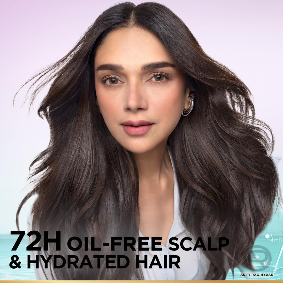 L'OREAL PARIS Unscented Hyaluron Pure 72H Rehydrating Conditioner for All Hair Types For Smooth Tangle-Free Hair, 175 Millilitres