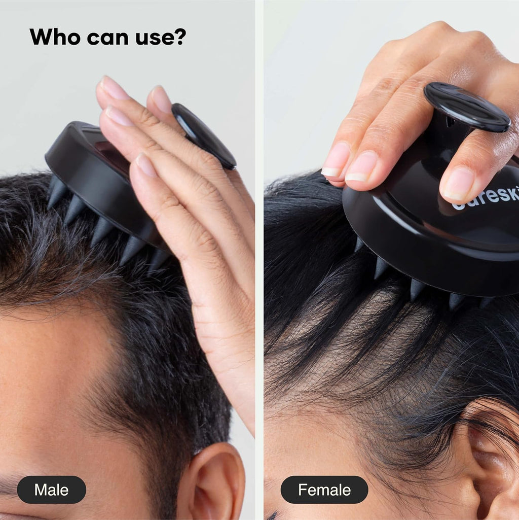 Cureskin Head Massager with Medical-Grade Silicone Bristles | Hair Massager for Hair Growth | Scalp Massager Shampoo Hair Brush, Exfoliating, Oil Massage, Anti-Dandruff