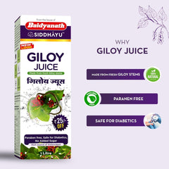 Baidyanath Asli Ayurved Giloy Juice - 1 L | Ayurvedic Herbal Juice with Giloy (Guduchi) | Helps Boost Immunity|