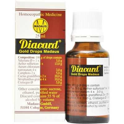 Adel Homeopathy Diacard Gold Madaus Drops - 25 ml