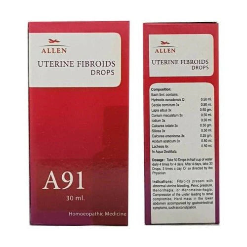 Allen Homeopathy A91 Uterine Fibroids Drops - 30 ml